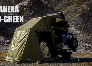 Overlander Green Carribox Compact Seat & plastic carry case/flight box